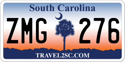 SC license plate ZMG276