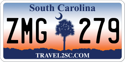 SC license plate ZMG279