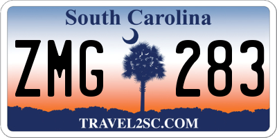 SC license plate ZMG283
