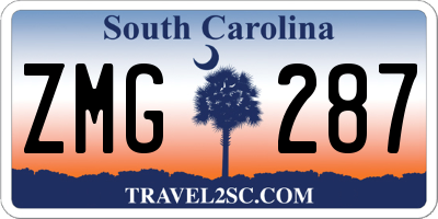 SC license plate ZMG287