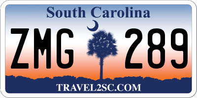 SC license plate ZMG289
