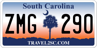SC license plate ZMG290