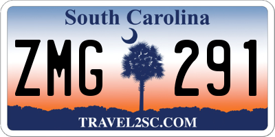 SC license plate ZMG291