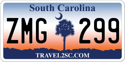 SC license plate ZMG299