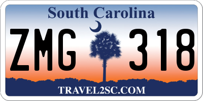 SC license plate ZMG318