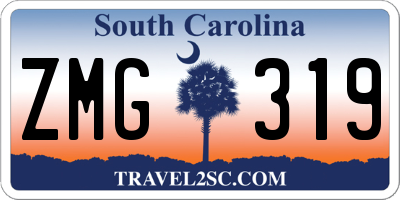 SC license plate ZMG319