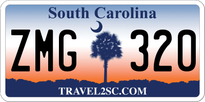 SC license plate ZMG320