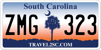 SC license plate ZMG323