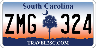 SC license plate ZMG324