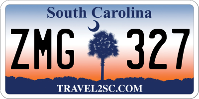 SC license plate ZMG327