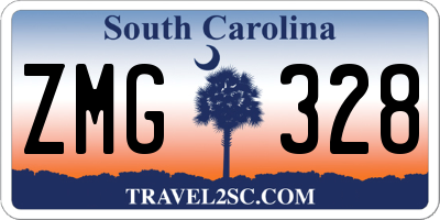 SC license plate ZMG328