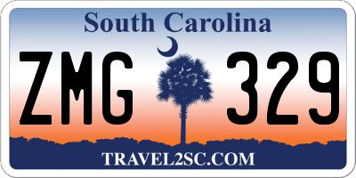 SC license plate ZMG329