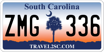 SC license plate ZMG336
