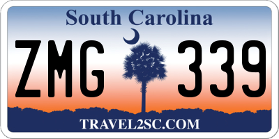 SC license plate ZMG339