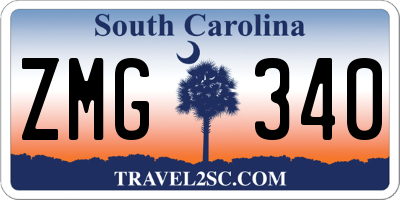 SC license plate ZMG340