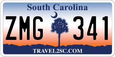 SC license plate ZMG341