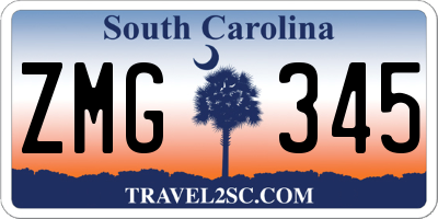 SC license plate ZMG345
