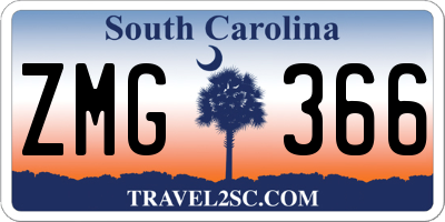 SC license plate ZMG366