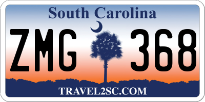 SC license plate ZMG368