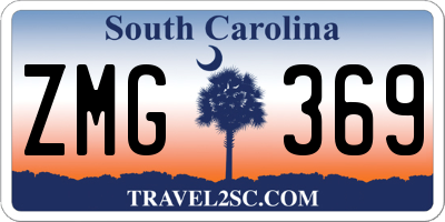 SC license plate ZMG369