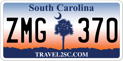 SC license plate ZMG370