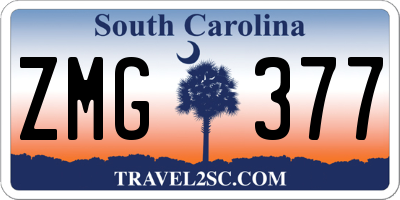 SC license plate ZMG377
