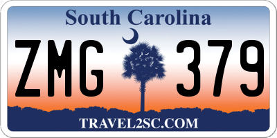 SC license plate ZMG379