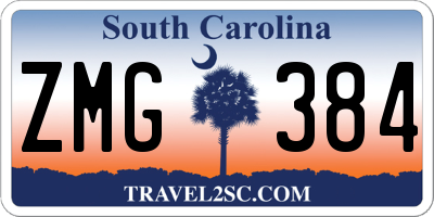 SC license plate ZMG384