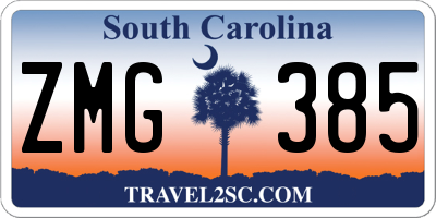 SC license plate ZMG385