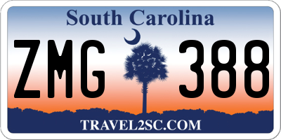 SC license plate ZMG388