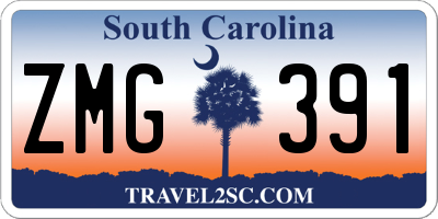 SC license plate ZMG391