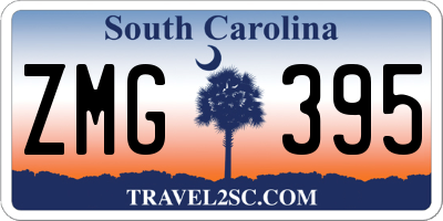 SC license plate ZMG395