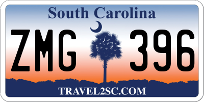 SC license plate ZMG396