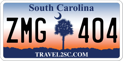 SC license plate ZMG404