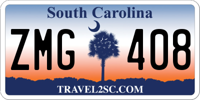 SC license plate ZMG408