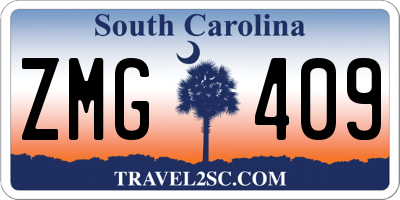 SC license plate ZMG409