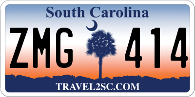SC license plate ZMG414