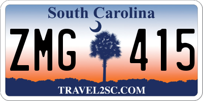 SC license plate ZMG415