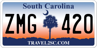 SC license plate ZMG420