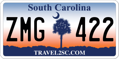 SC license plate ZMG422