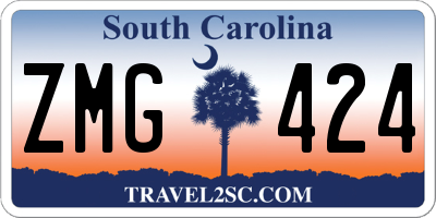 SC license plate ZMG424