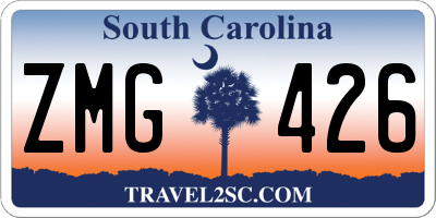 SC license plate ZMG426