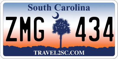 SC license plate ZMG434