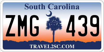 SC license plate ZMG439