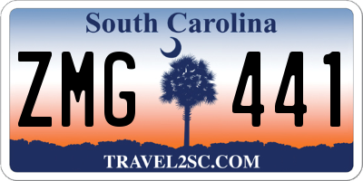 SC license plate ZMG441