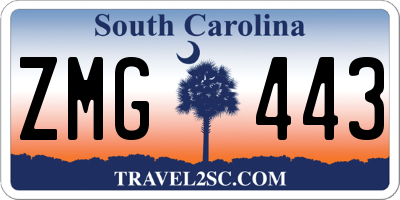 SC license plate ZMG443