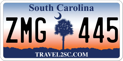 SC license plate ZMG445