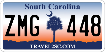 SC license plate ZMG448