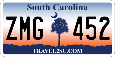 SC license plate ZMG452