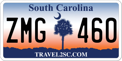 SC license plate ZMG460